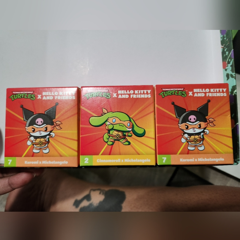 Hello Kitty x Turtles Collectible Mini Boxes - Orange & Lime Green